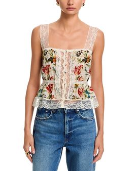 Alice And Olivia Alice and Olivia Annabeth Square Neck Top