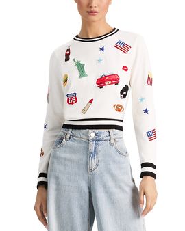 Alice And Olivia Alice and Olivia Carolann Americana Sweater