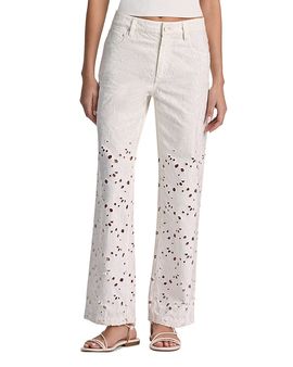 Alice And Olivia Alice and Olivia Chic High Rise Ankle Jeans in Off White