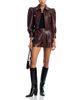 Alice And Olivia Alice and Olivia Conry Faux Leather Pleated Shorts - 2