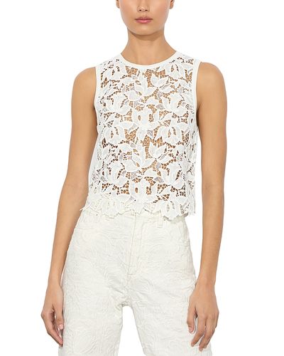 Alice And Olivia Alice and Olivia Danielle Lace Front Top