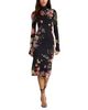 Alice And Olivia Alice and Olivia Delora Floral Bodycon Midi Dress - 3
