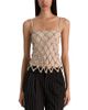 Alice And Olivia Alice and Olivia Giada Cotton Embellished Cropped Top - 1