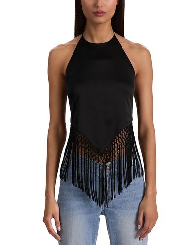 Alice And Olivia Alice and Olivia Greta Halter Tie Back Top