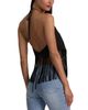 Alice And Olivia Alice and Olivia Greta Halter Tie Back Top - 3