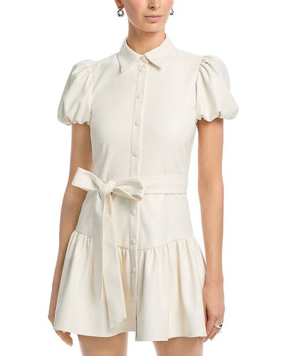 Alice And Olivia Alice and Olivia Henrietta Faux Leather Dress
