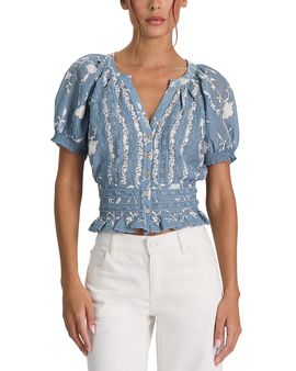 Alice And Olivia Alice and Olivia Kathryn Embroidered Lace Top