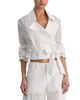 Alice And Olivia Alice and Olivia Keith Sheer Mixed Media Jacket - 4