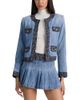 Alice And Olivia Alice and Olivia Landon Cropped Denim Jacket - 1