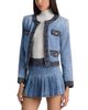 Alice And Olivia Alice and Olivia Landon Cropped Denim Jacket - 3