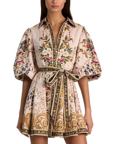 Alice And Olivia Alice and Olivia Lucy Cotton Stretch Mini Shirt Dress