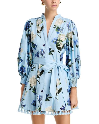 Alice And Olivia Alice and Olivia Lucy Long Sleeve Mini Shirt Dress