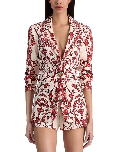 Alice And Olivia Alice and Olivia Macey Fitted Notched Lapel Blazer