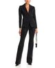 Alice And Olivia Alice and Olivia Mid Rise Cotton Blend Flare Jeans in Black/Clear Crystal - 2