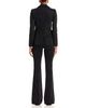 Alice And Olivia Alice and Olivia Mid Rise Cotton Blend Flare Jeans in Black/Clear Crystal - 6