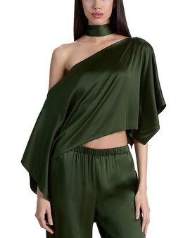 Alice And Olivia Alice and Olivia Rita Draped Cropped Top