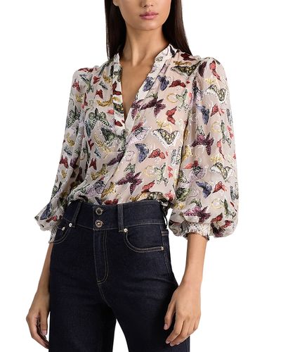 Alice And Olivia Alice and Olivia Sheila Blouson Sleeve Top