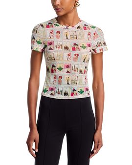 Alice And Olivia Alice and Olivia Tess Staceface Printed Tee