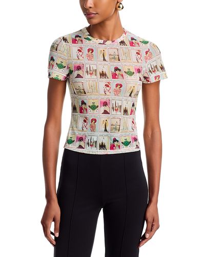 Alice And Olivia Alice and Olivia Tess Staceface Printed Tee