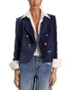 Alice And Olivia Alice and Olivia Velvet Double Breasted Blazer - 1