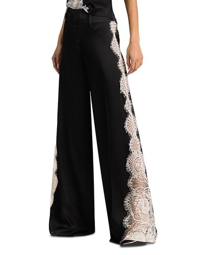 Alice And Olivia Alice and Olivia Wide Leg Cutaway Lace Codet Pants