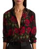Alice And Olivia Alice and Olivia Willa Silk Button Front Top - 5