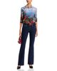 Alice And Olivia Alice and Olivia Willa Silk Placket Top - 2