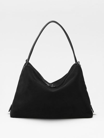 Alice Martha Premium Polyester-PU Crossbody Bag [Black]