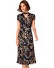 Alie Street London Alie Street London Choker Keyhole Midi Dress Floral Skirt - 1