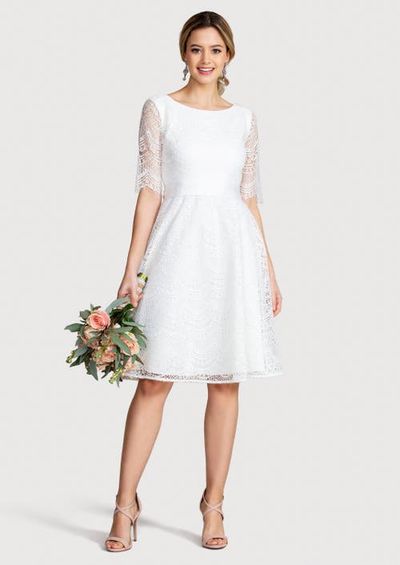 Alie Street London Alie Street London Evie 3/4 Sleeve Knee Length Lace Dress