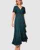 Alie Street London Alie Street London Petite Waterfall Ruffle Wrap Midi Dress - 1