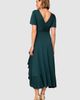 Alie Street London Alie Street London Petite Waterfall Ruffle Wrap Midi Dress - 5