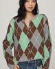 ALIGNE Aggie Argyle Cardigan - 1