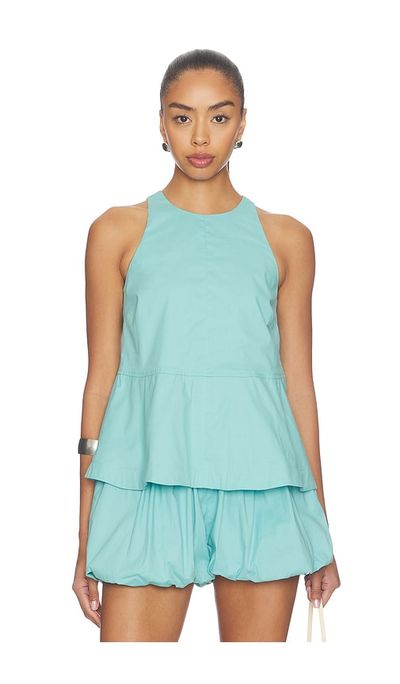 Aligne Carlos Poplin Peplum Top