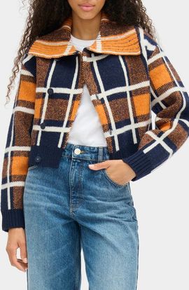 ALIGNE ALIGNE Carmen Plaid Knit Jacket