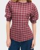 ALIGNE ALIGNE Janey Ruched Sleeve Plaid Top - 1