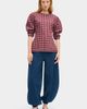 ALIGNE ALIGNE Janey Ruched Sleeve Plaid Top - 5