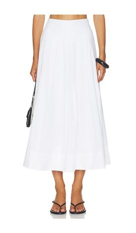 ALIGNE ALIGNE Julie Pleated Poplin Skirt