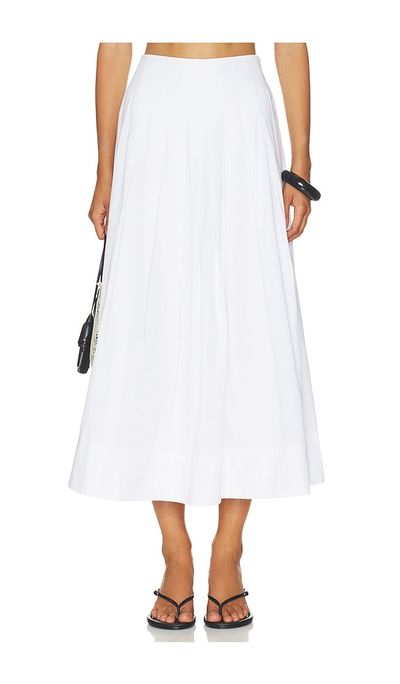 ALIGNE ALIGNE Julie Pleated Poplin Skirt