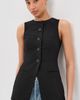 ALIGNE ALIGNE Leo Linen Mix Waistcoat Black - 2