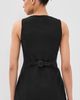 ALIGNE ALIGNE Leo Linen Mix Waistcoat Black - 3