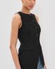 ALIGNE ALIGNE Leo Linen Mix Waistcoat Black - 4