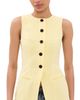 ALIGNE ALIGNE Leo Linen Mix Waistcoat Butter Yellow - 1