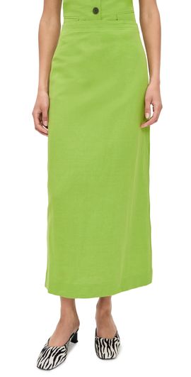 ALIGNE ALIGNE Mia Linen Mix Skirt Apple