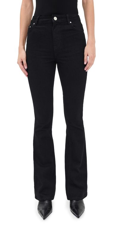 ALIGNE ALIGNE Mid Rise Slim Flare Jeans Jet Black