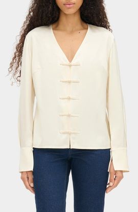 ALIGNE ALIGNE Saffron Knot Tie Shirt
