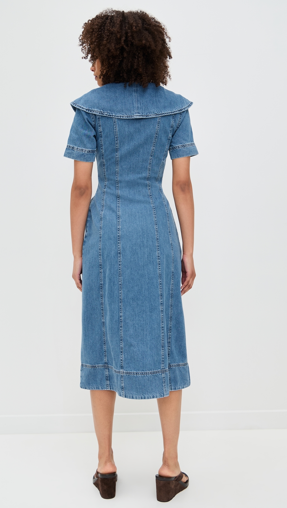 aligne denim midi dress ED Paisley Denim Midi Dress - STACIE FLINNER