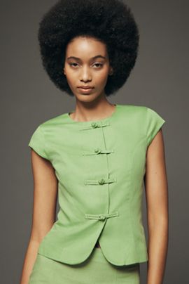 ALIGNE Connie Linen Cotton Top