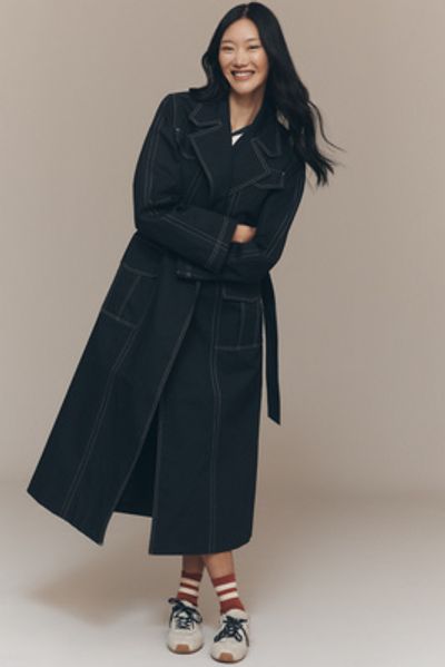 ALIGNE Elsa Organic Cotton Belted Trench Coat Jacket