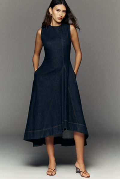 ALIGNE Liberty Denim 100% Cotton Midi Dress